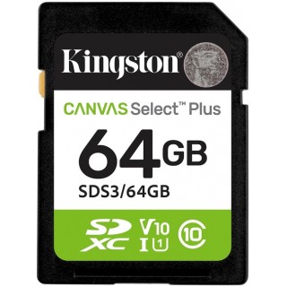 Kingston 64GB SD Canvas Select Plus Class10 U1